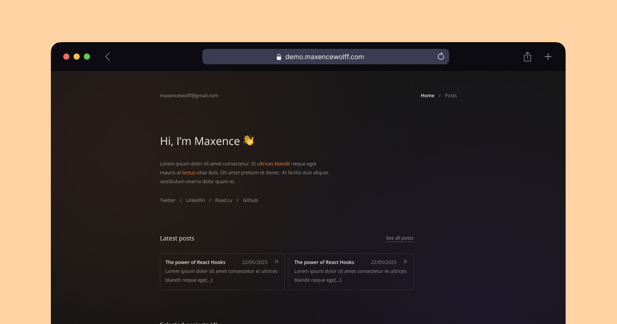 Astro - Portfolio template
